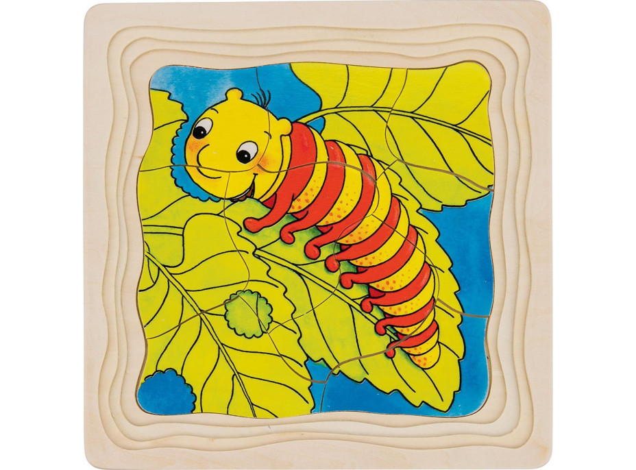 GOKI Vývojové dřevěné puzzle Motýl