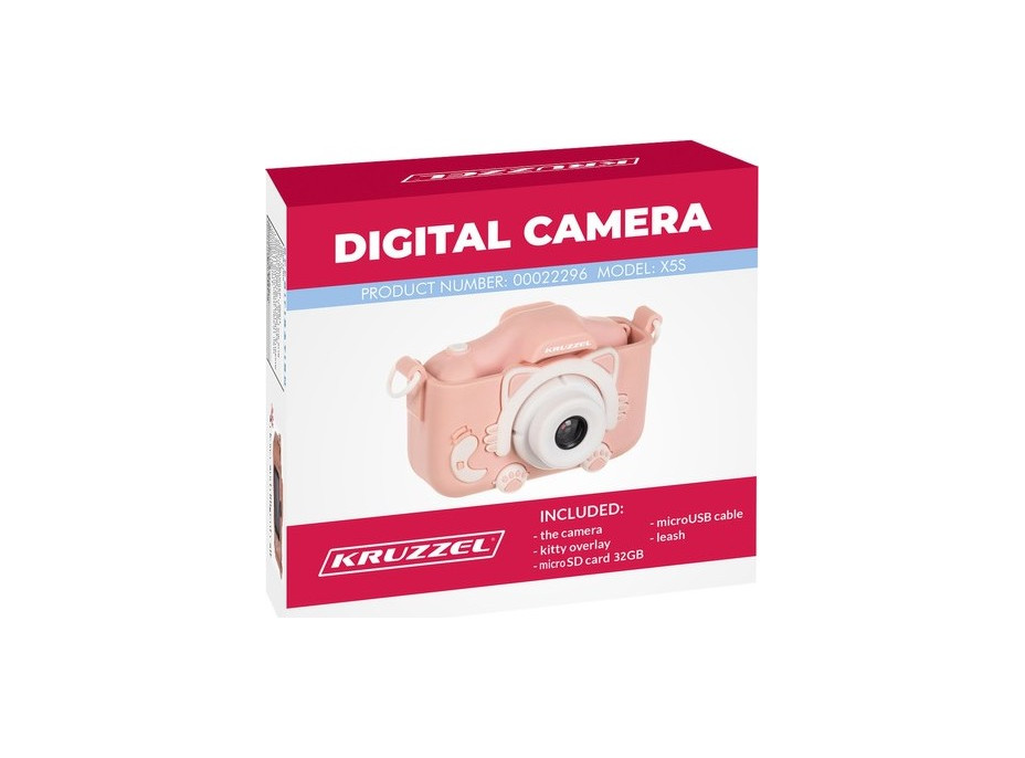 Růžový digitální fotoaparát Kruzzel