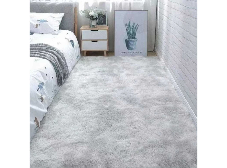 Plyšový koberec FLARE Ombre 120x170 cm - stříbrný