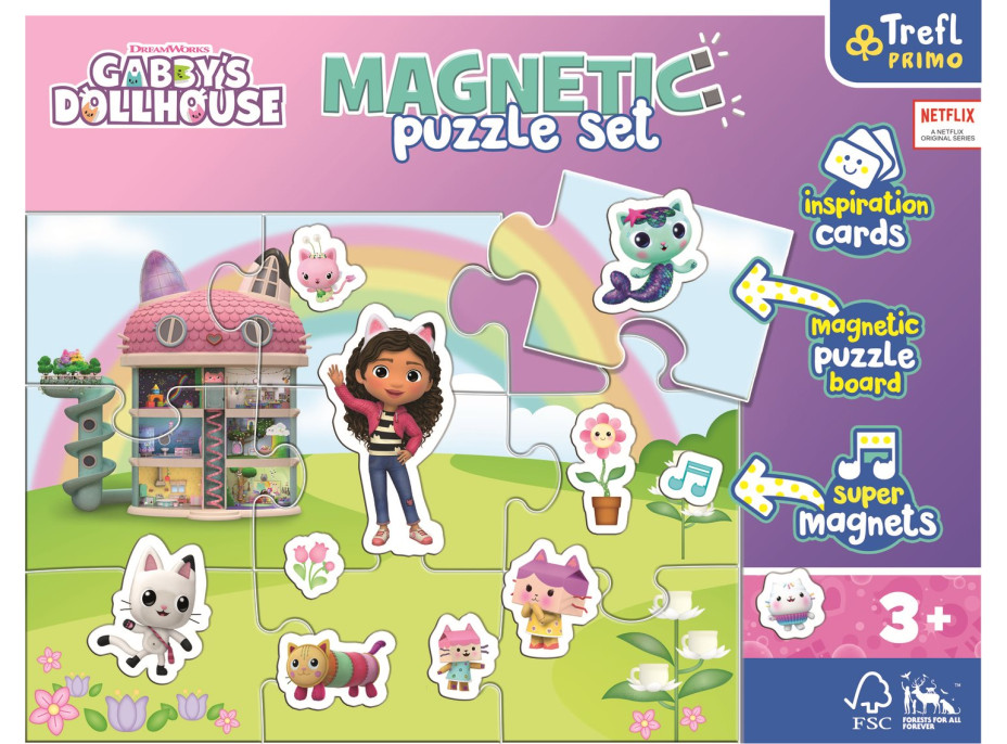 TREFL Magnetická puzzle sada Gábinin kouzelný domek