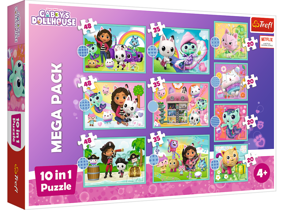 TREFL Puzzle Gábinin kouzelný domek MEGA PACK 10v1