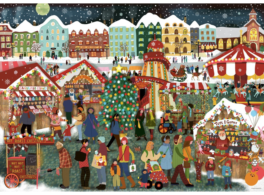 RAVENSBURGER Puzzle Vánoční trhy 1000 dílků