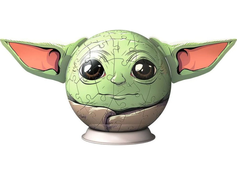 RAVENSBURGER Puzzleball Star Wars: The Mandalorian Grogu s ušima 77 dílků