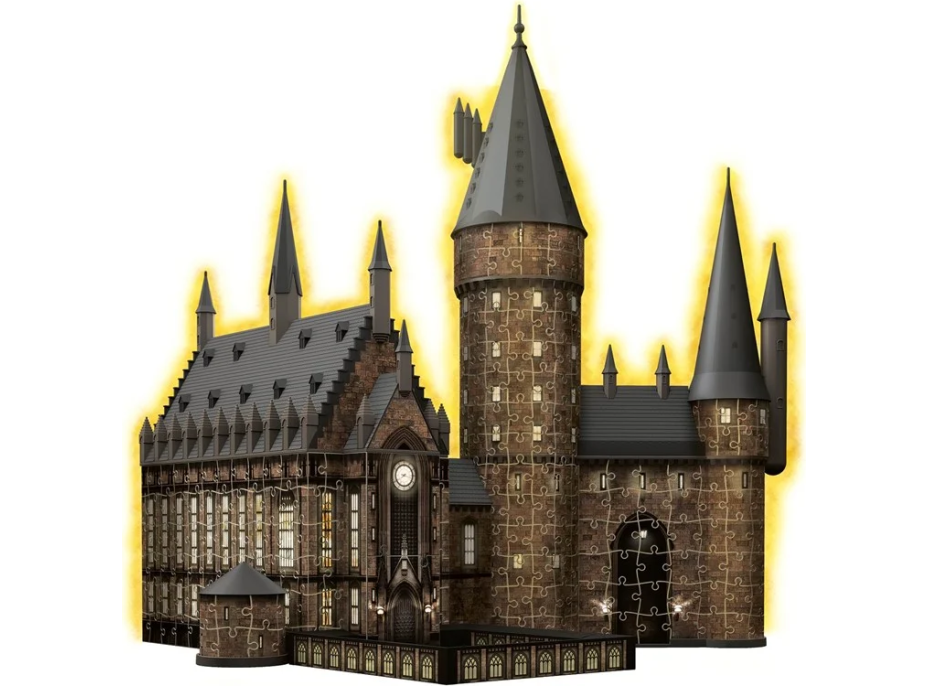 RAVENSBURGER Svítící 3D puzzle Noční edice Harry Potter: Bradavický hrad - Velká síň 643 dílků