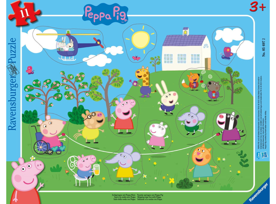 RAVENSBURGER Vkládačka Prasátko Peppa 11 dílků