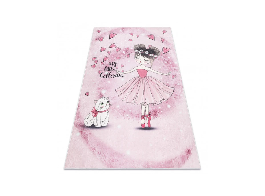 Dětský kusový koberec Bambino 2185 Ballerina pink