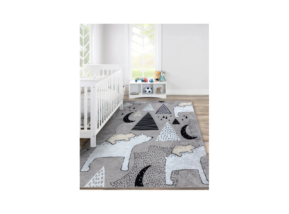 Dětský kusový koberec Junior 51974.802 Bears grey