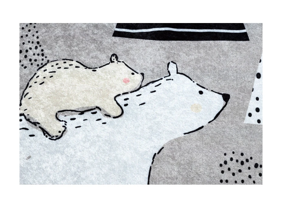 Dětský kusový koberec Junior 51974.802 Bears grey