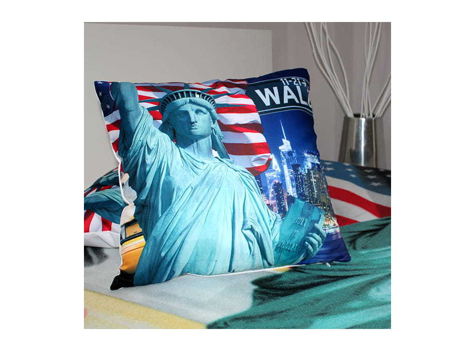 Povlak na polštář TRAVEL New York 40x40 cm - Socha svobody
