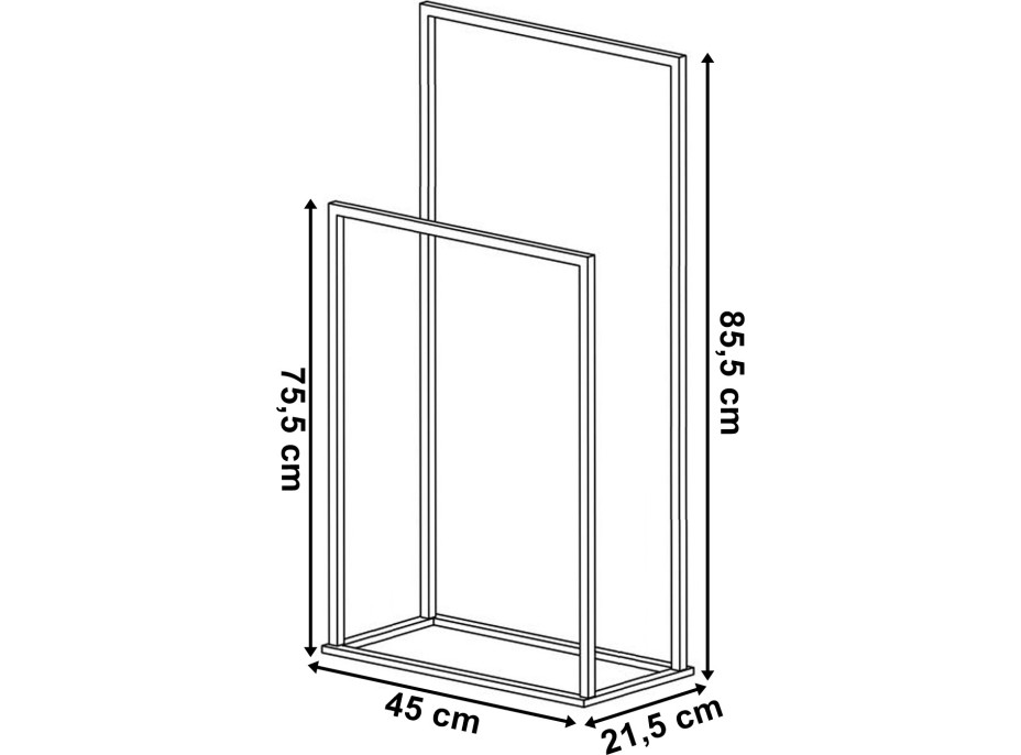 Věšák na ručníky GESI - bílý