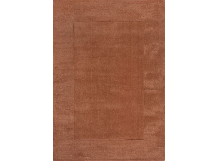 Kusový ručně tkaný koberec Tuscany Textured Wool Border Orange