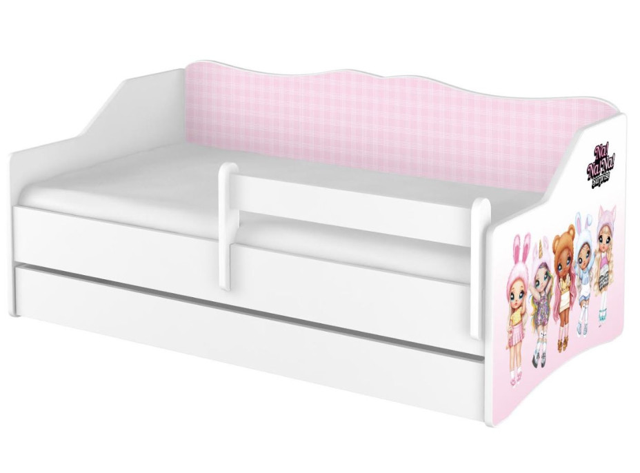 Dětská postel s přistýlkou LULLU 160x80cm - LOL Na! Na! Na! Surprise - Kamarádky
