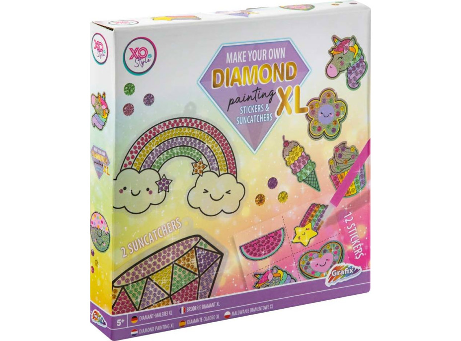 Diamantový SET - samol., lapač slunce - Duha