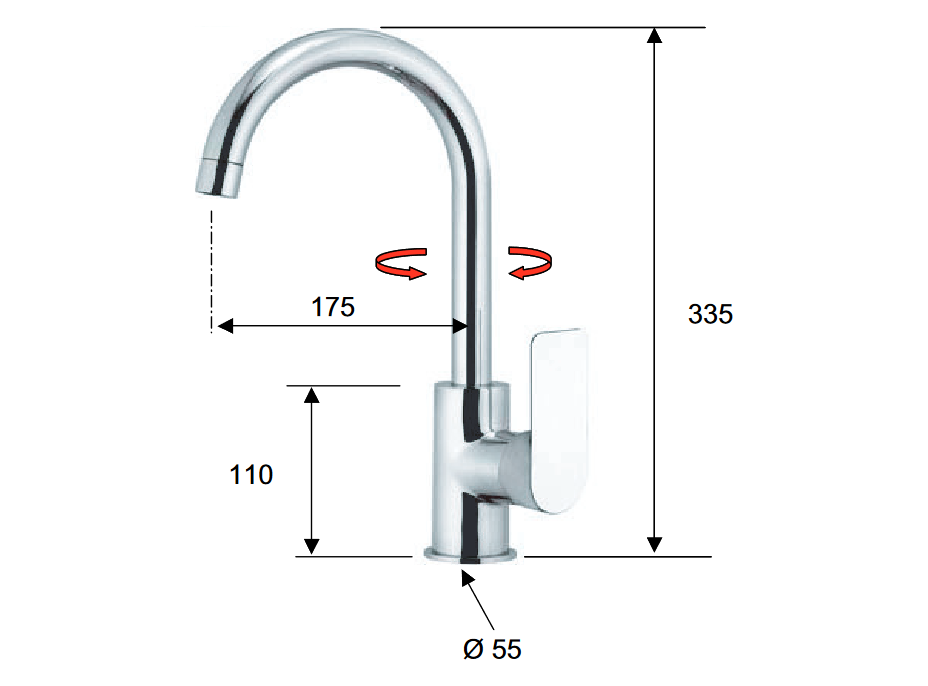 Kuchyňská dřezová baterie ARNO 7222 - zlatá matná