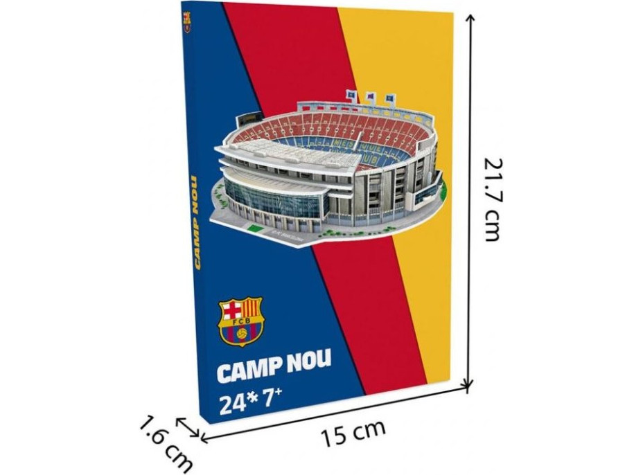 NANOSTAD 3D puzzle Stadion Camp Nou - FC Barcelona MINI 24 dílků