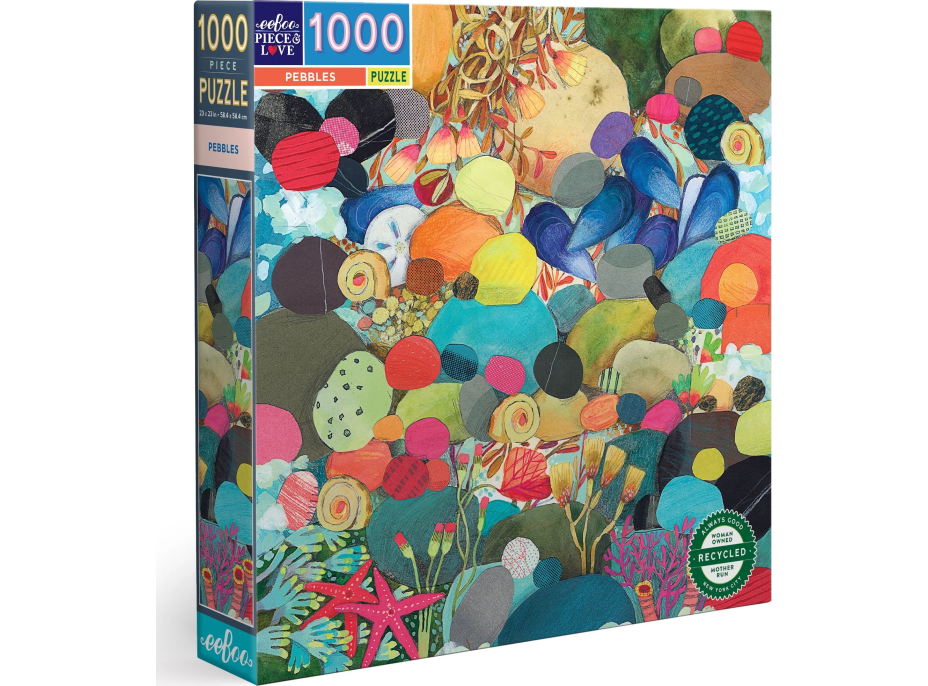 EEBOO Čtvercové puzzle Kamínky 1000 dílků