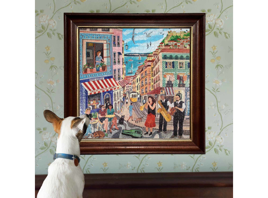 EEBOO Čtvercové puzzle Lisabon 1000 dílků