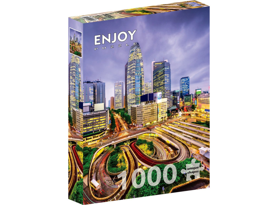 ENJOY Puzzle Čtvrť Niši-Šindžuku, Tokio 1000 dílků