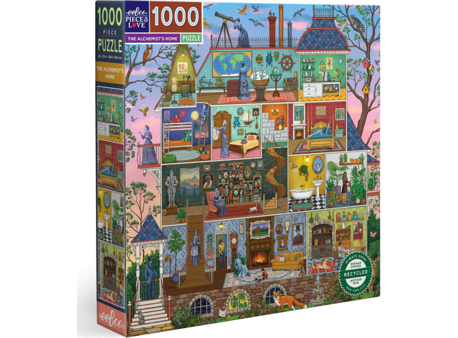 EEBOO Čtvercové puzzle Alchymistův dům 1000 dílků