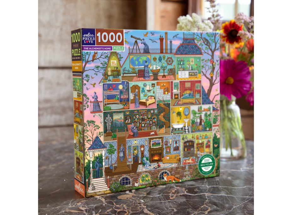 EEBOO Čtvercové puzzle Alchymistův dům 1000 dílků