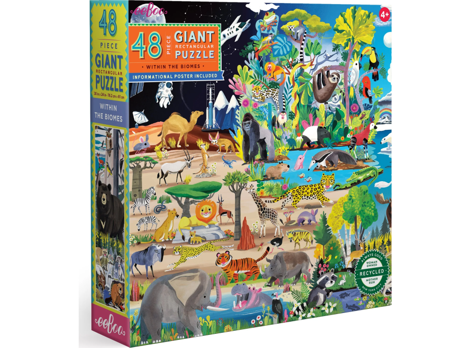 EEBOO Podlahové puzzle V přírodě 48 dílků