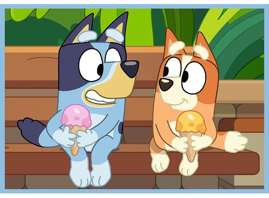 TREFL Puzzle Bluey a její svět 4v1 (12,15,20,24 dílků)