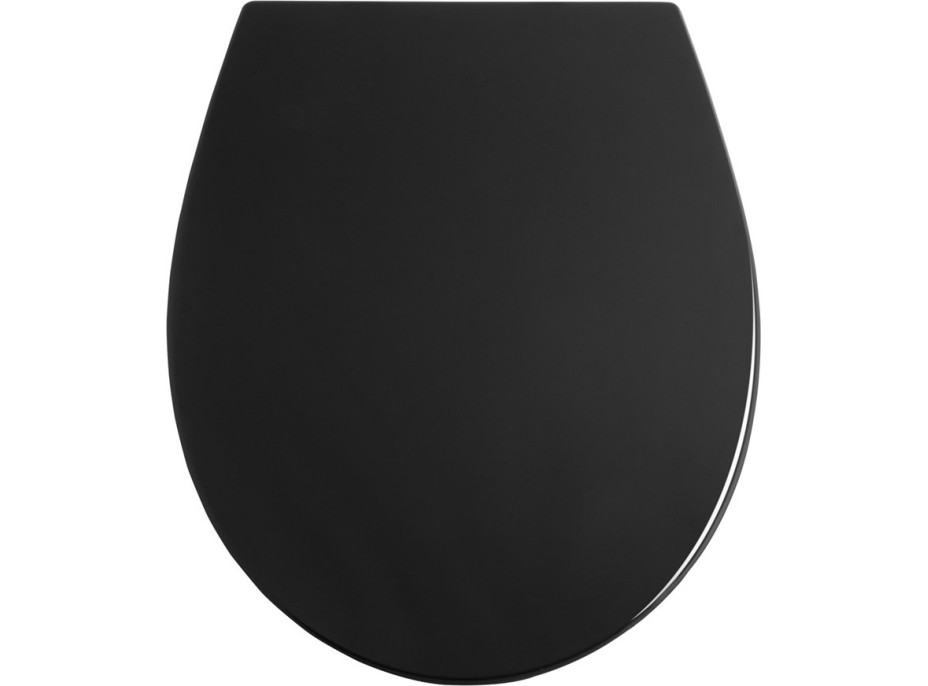 WC sedátko LEUKADA Duroplast soft-close - černé lesklé