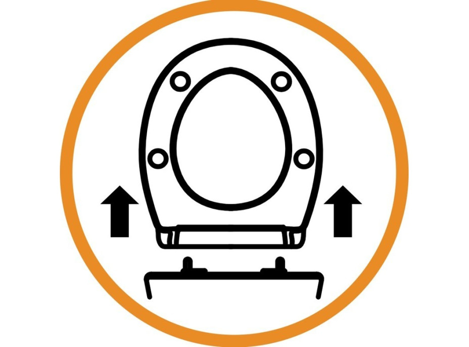 WC sedátko LEUKADA Duroplast soft-close - černé lesklé