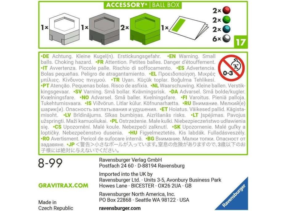 RAVENSBURGER GraviTrax Úložný box na kuličky