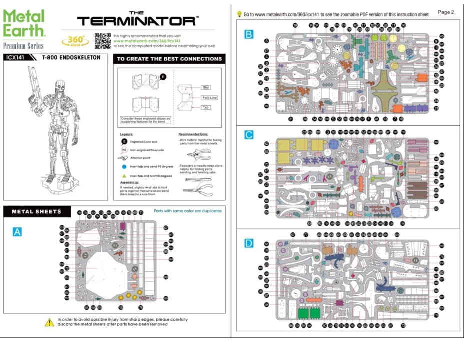 METAL EARTH 3D puzzle The Terminator: T-800 Endoskeleton (ICONX)