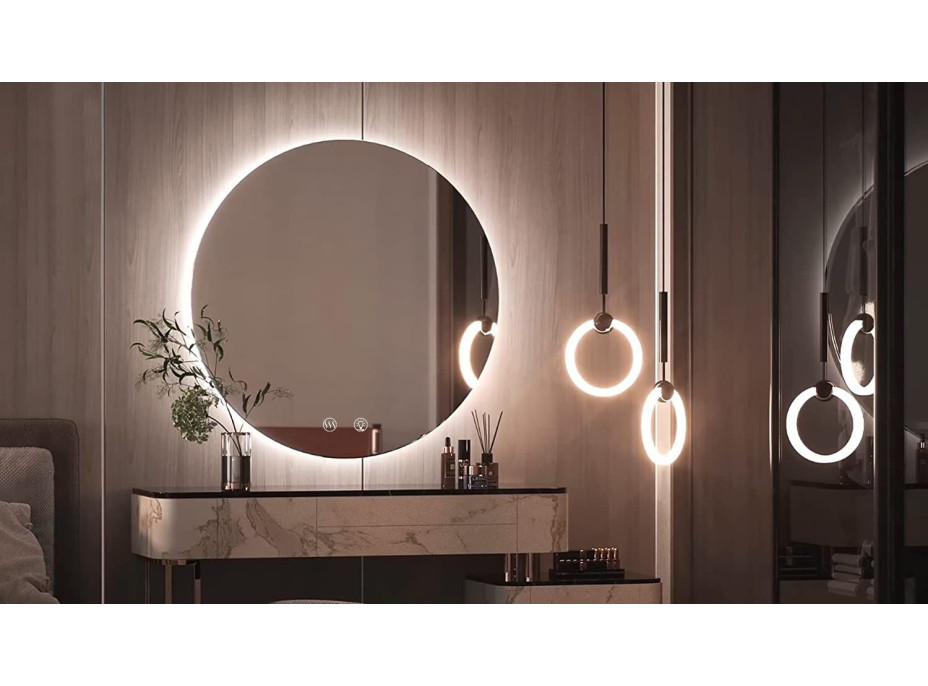 Kulaté zrcadlo SMART 60 cm - s LED podsvícením a vyhříváním