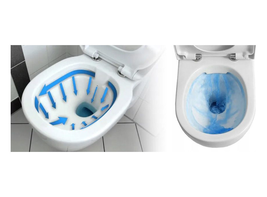 Závěsné WC Rea LARS - rimless - bílé