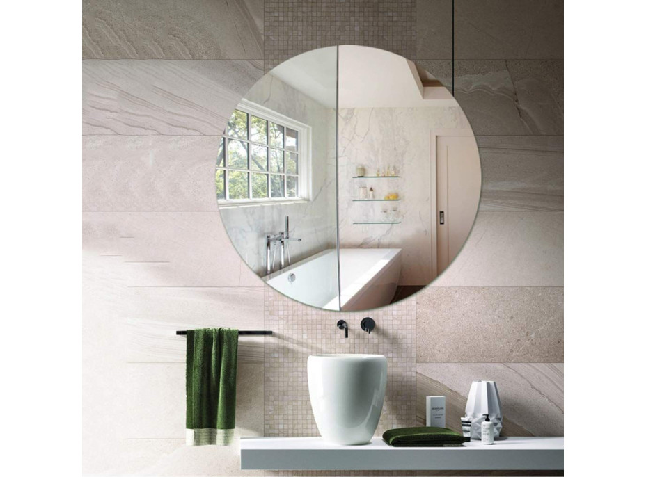Kulaté zrcadlo LOFT 50 cm - bezrámové