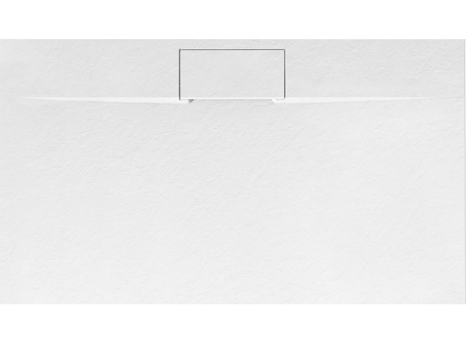 Sprchová SMC vanička REA BAZALT Long 80x120 cm - imitace kamene - bílá