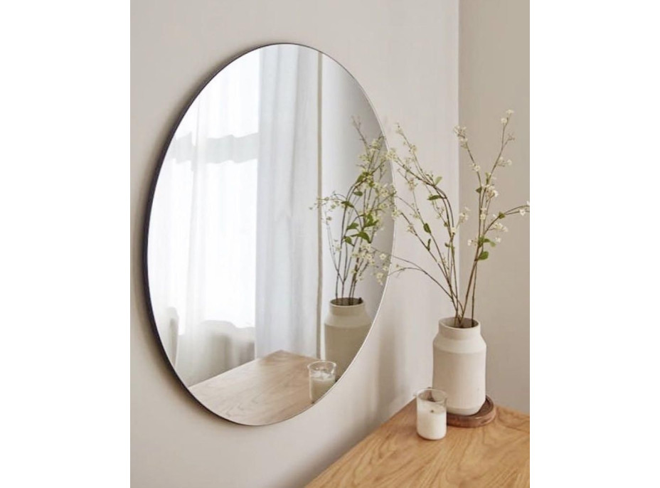 Kulaté zrcadlo LOFT 50 cm - bezrámové