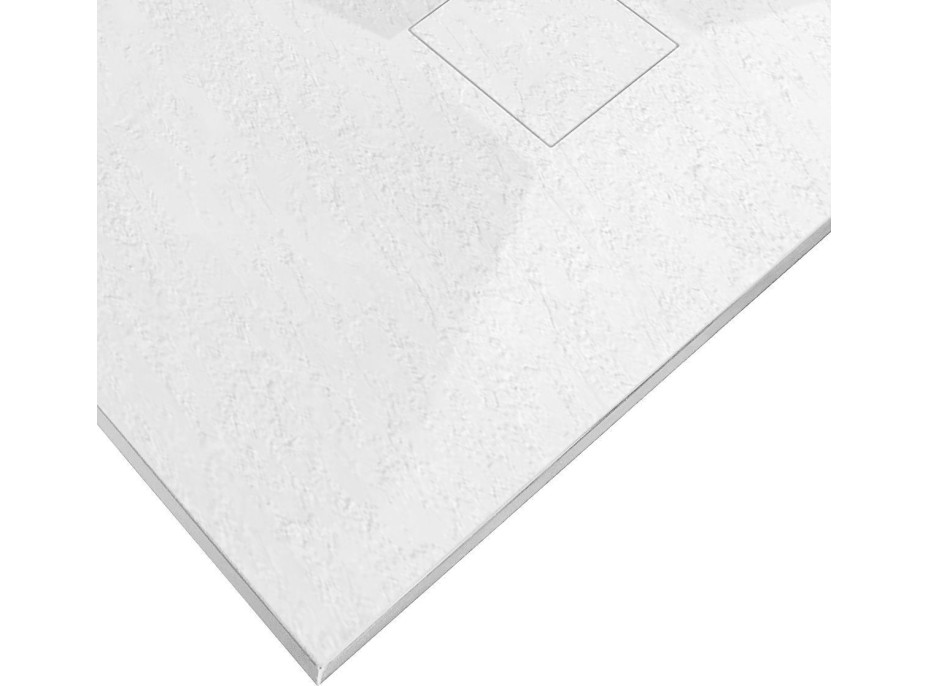 Sprchová SMC vanička REA MAGNUM 80x100 cm - imitace kamene - bílá