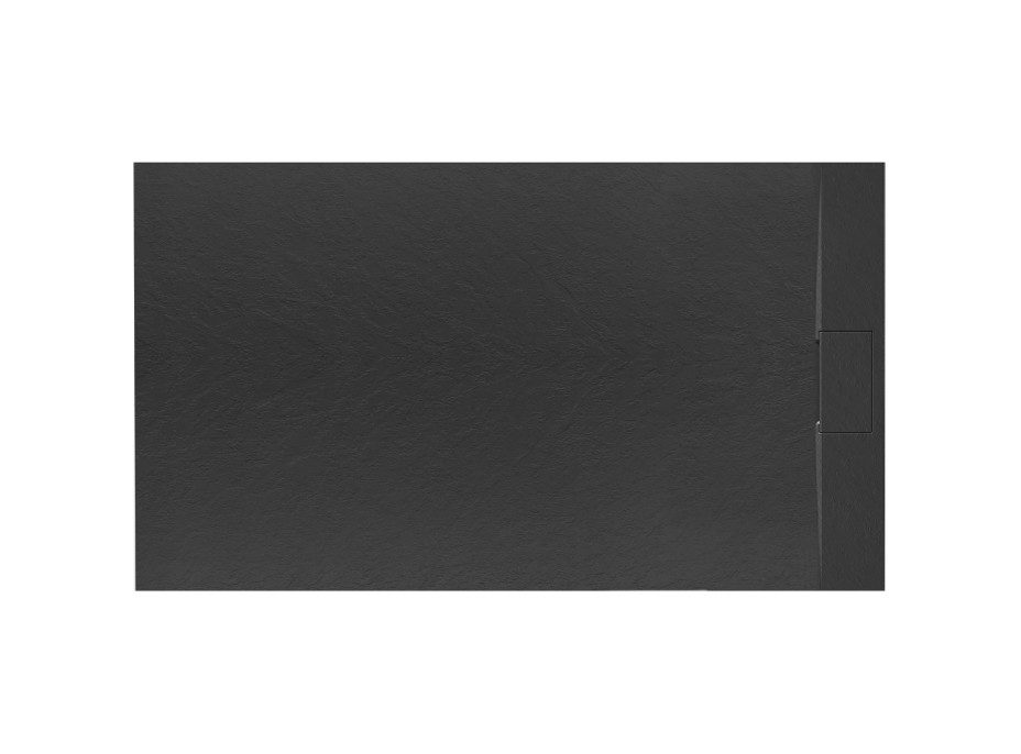 Sprchová SMC vanička REA BAZALT 80x120 cm - imitace kamene - černá