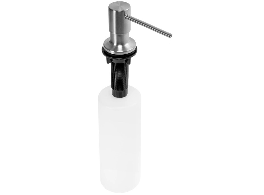 Kulatý dávkovač REA 300 ml k zabudování do dřezu - inox (broušený nikl)