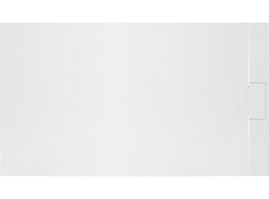 Sprchová SMC vanička REA BAZALT 80x120 cm - imitace kamene - bílá