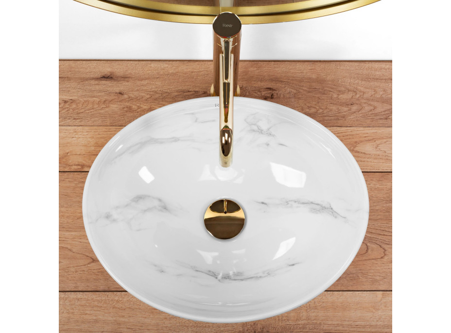 Keramické umyvadlo Rea SOFIA NATURE MARBLE - imitace mramoru