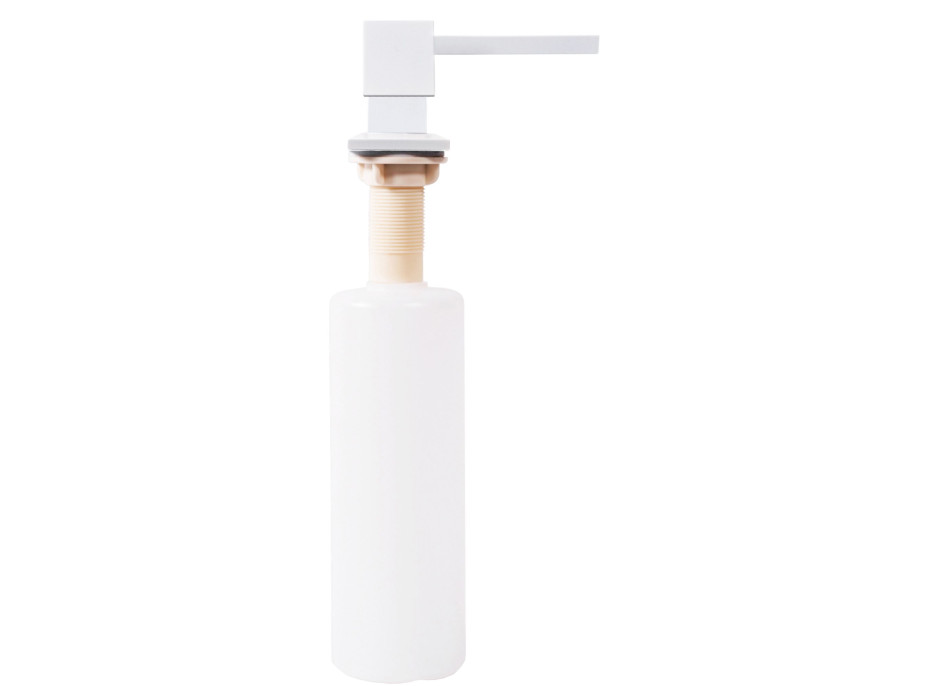 Hranatý dávkovač REA 300 ml k zabudování do dřezu - bílý