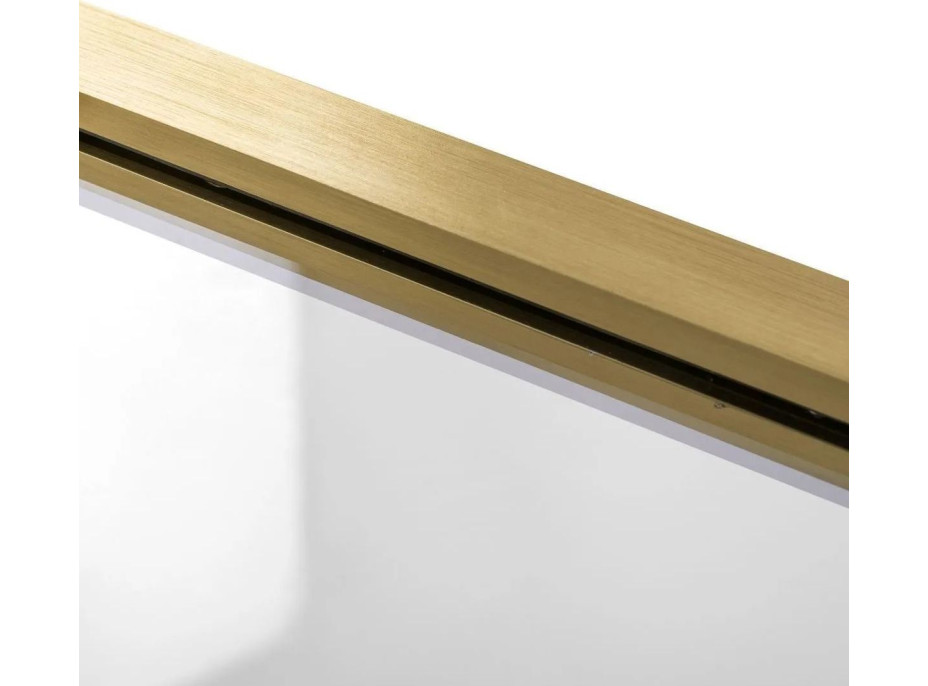 Koupelnová pevná zástěna Rea AERO 90 cm - broušená zlatá - čiré sklo