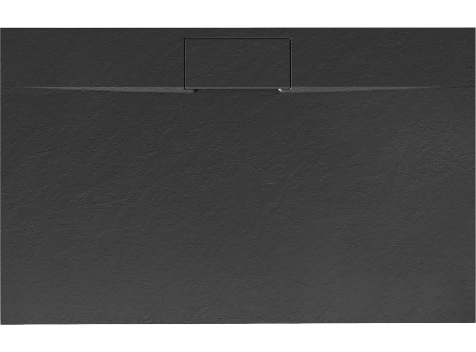 Sprchová SMC vanička REA BAZALT 80x100 cm - imitace kamene - černá