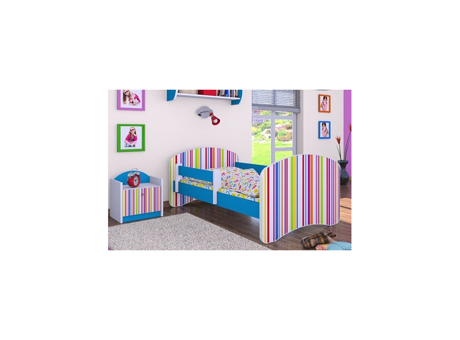 Dětská postel bez šuplíku 180x90cm PROUŽKY