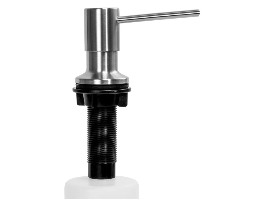Kulatý dávkovač REA 300 ml k zabudování do dřezu - inox (broušený nikl)