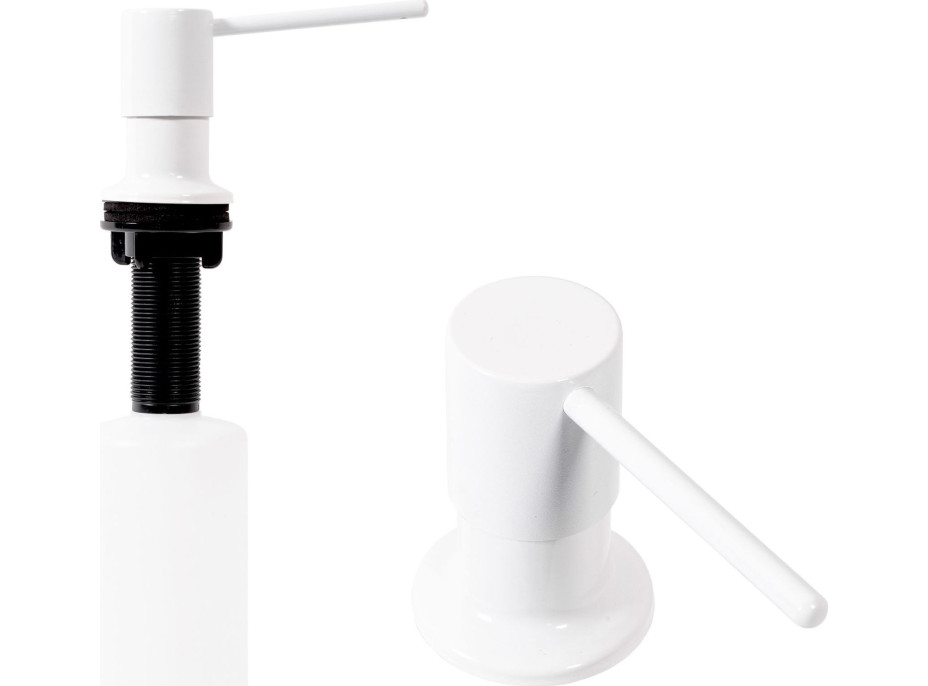 Kulatý dávkovač REA 300 ml k zabudování do dřezu - bílý