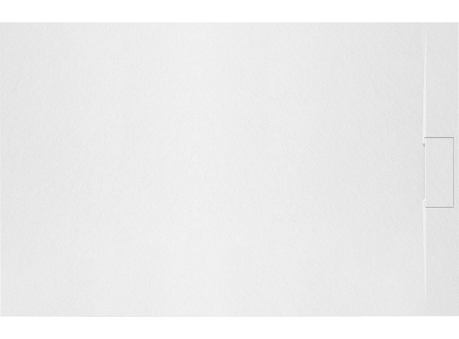 Sprchová SMC vanička REA BAZALT 90x120 cm - imitace kamene - bílá