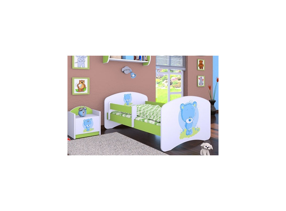 Dětská postel bez šuplíku 180x90cm MODRÝ MEDVÍDEK