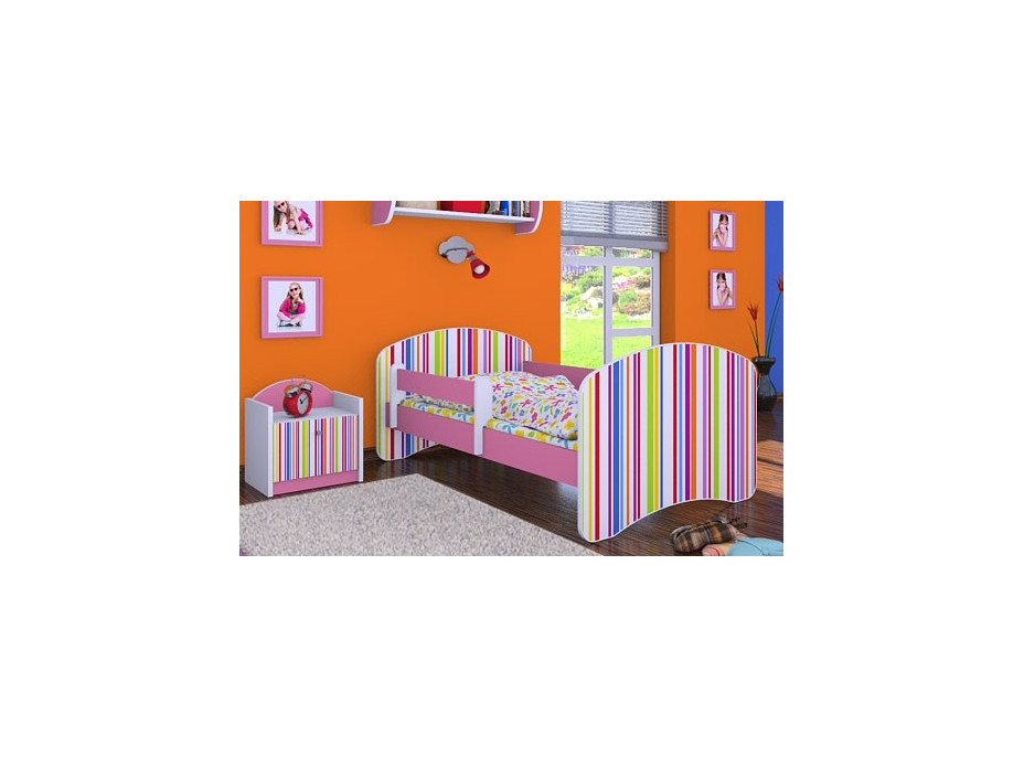 Dětská postel bez šuplíku 180x90cm PROUŽKY
