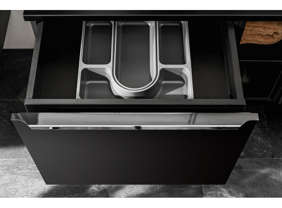 Deska na skříňku pod umyvadlo SANTANO BLACK 80 cm - černá matná